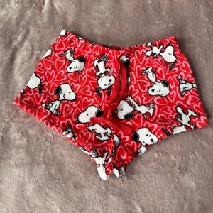 Red Snoopy Pajama Shorts